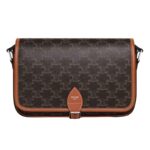 CELINE SMALL FOLCO MESSENGER IN TRIOMPHE CANVAS AND CALFSKIN