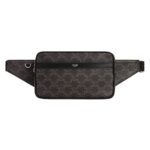 CELINE BELT BAG IN TRIOMPHE CANVAS AND CALFSKIN