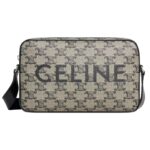 CELINE MEDIUM MESSENGER BAG IN TRIOMPHE CANVAS WITH CELINE PRINT BEIGE