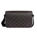 CELINE FLAP MESSENGER IN TRIOMPHE CANVAS AND CALFSKIN