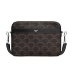 CELINE SMALL MESSENGER IN TRIOMPHE CANVAS AND CALFSKIN