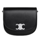 CELINE MEDIUM BESACE TRIOMPHE IN SUPPLE NATURAL CALFSKIN BLACK