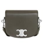CELINE SMALL BESACE STRAP TRIOMPHE IN SUPPLE NATURAL CALFSKIN DARK ARMY