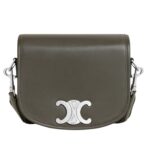 CELINE SMALL BESACE STRAP TRIOMPHE IN SUPPLE NATURAL CALFSKIN BLACK