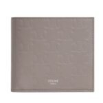 CELINE BI FOLD WALLET WITH COIN COMPARTMENT IN CALFSKIN WITH TRIOMPHE EMBOSSED PEBBLE