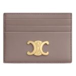 CELINE CARD HOLDER TRIOMPHE IN SHINY CALFSKIN BLACK-BLACK
