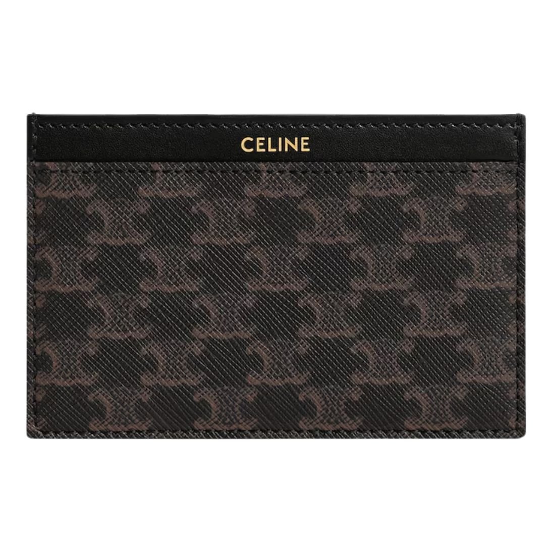 1 CELINE CARD HOLDER IN TRIOMPHE CANVAS AND CALFSKIN