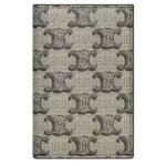 CELINE VERTICAL CARD HOLDER IN TRIOMPHE CANVAS AND CALFSKIN BEIGE