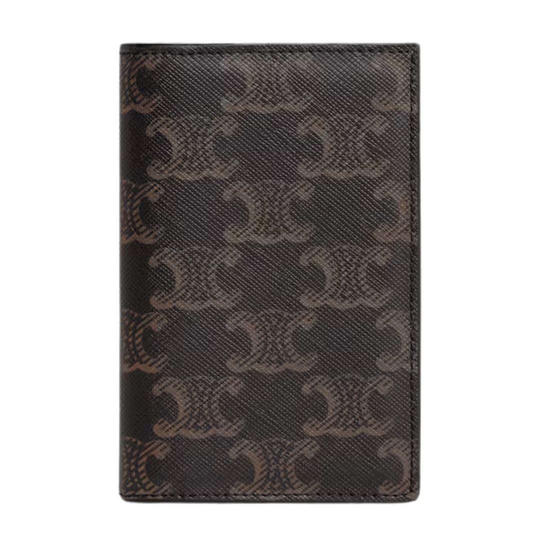 1 CELINE VERTICAL CARD HOLDER IN TRIOMPHE CANVAS BLACK