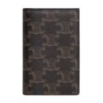 CELINE VERTICAL CARD HOLDER IN TRIOMPHE CANVAS TAN-ECRU