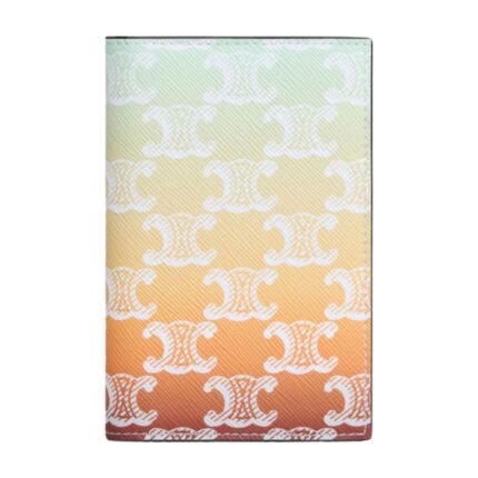CELINE VERTICAL CARD HOLDER IN TRIOMPHE CANVAS SUNSET