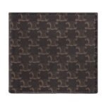 CELINE BI FOLD WALLET IN TRIOMPHE CANVAS BLACK