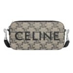 CELINE HORIZONTAL POUCH IN TRIOMPHE CANVAS WITH CELINE PRINT BEIGE