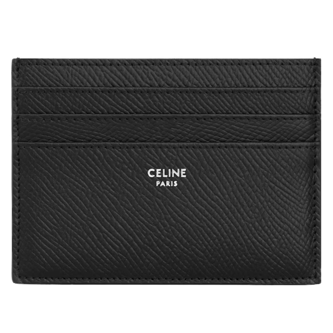 1 CELINE LARGE CARD HOLDER IN GRAINED CALFSKIN
