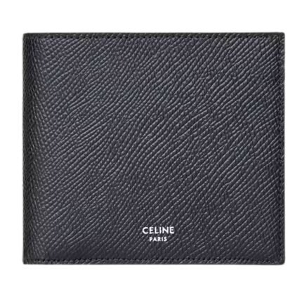 CELINE BI FOLD WALLET WITH COIN COMPARTMENT IN GRAINED CALFSKIN