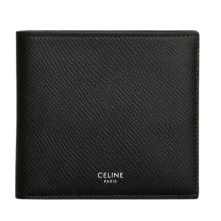 CELINE BI FOLD WALLET IN GRAINED CALFSKIN NAVY BLUE