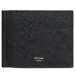 CELINE BILL CLIP WALLET IN GRAINED CALFSKIN