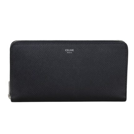 CELINE LARGE ZIPPED WALLET IN GRAINED CALFSKIN