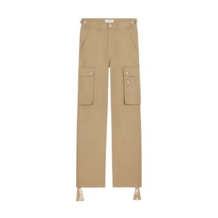 CELINE CARGO PANTS IN COTTON LINEN BEIGE