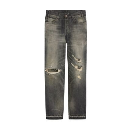 CELINE WESLEY JEANS IN BLACK PARADISO WASH DENIM