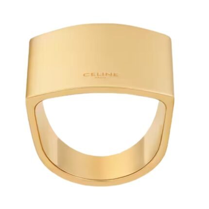 CELINE FORMES ABSTRAITES PYRAMID RING IN BRASS WITH GOLD FINISH