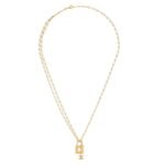 CELINE TRIOMPHE LOCK NECKLACE IN BRASS WITH GOLD FINISH