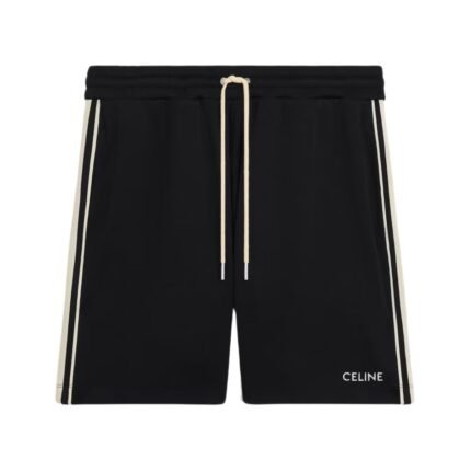 CELINE TRACKSUIT SHORTS IN DOUBLE FACE JERSEY