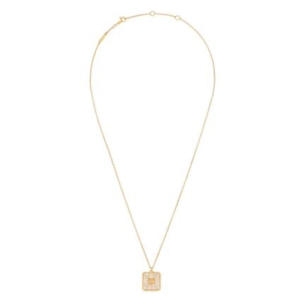 CELINE TRIOMPHE NIGHTFALL NECKLACE IN STRASS AND BRASS WITH GOLD FINISH