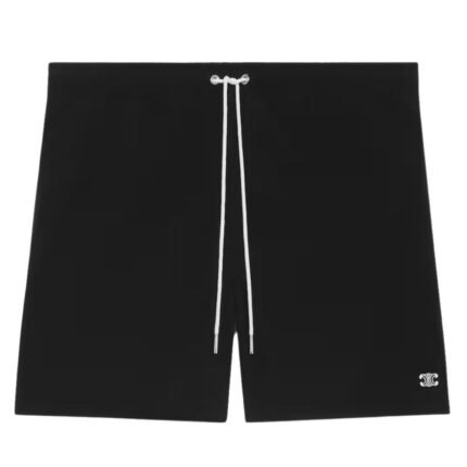 CELINE TRIOMPHE SWIM SHORTS IN NYLON BLACK