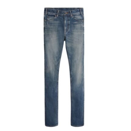 CELINE SKINNY JEANS IN TRAIL WASH DENIM