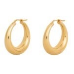 CELINE FORMES ABSTRAITES HOOPS IN BRASS WITH GOLD FINISH
