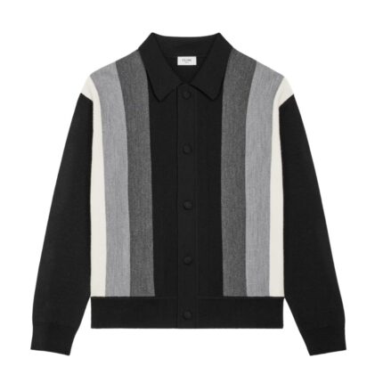 CELINE POLO CARDIGAN IN WOOL