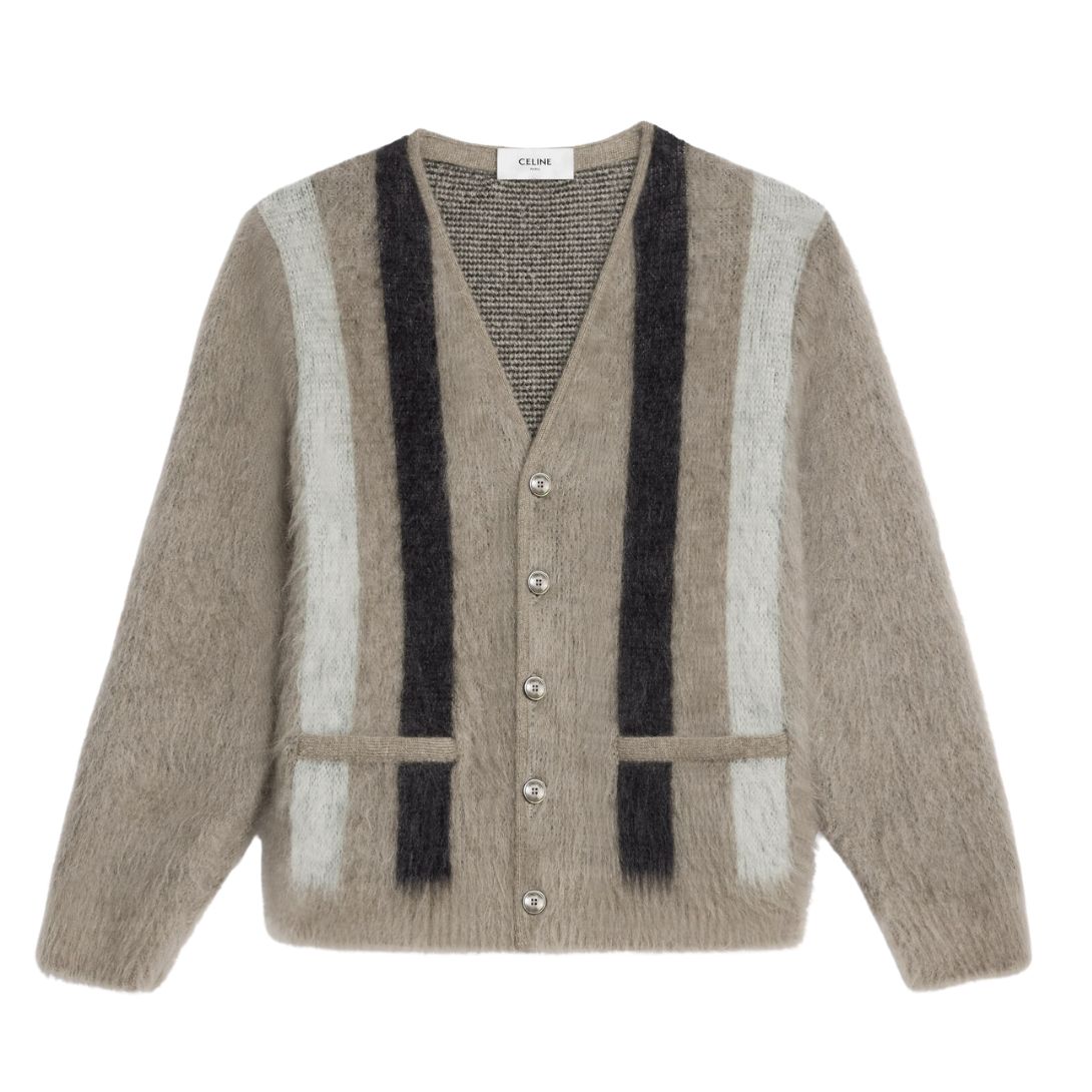 1 CELINE CARDIGAN IN BRUSHED MOHAIR
