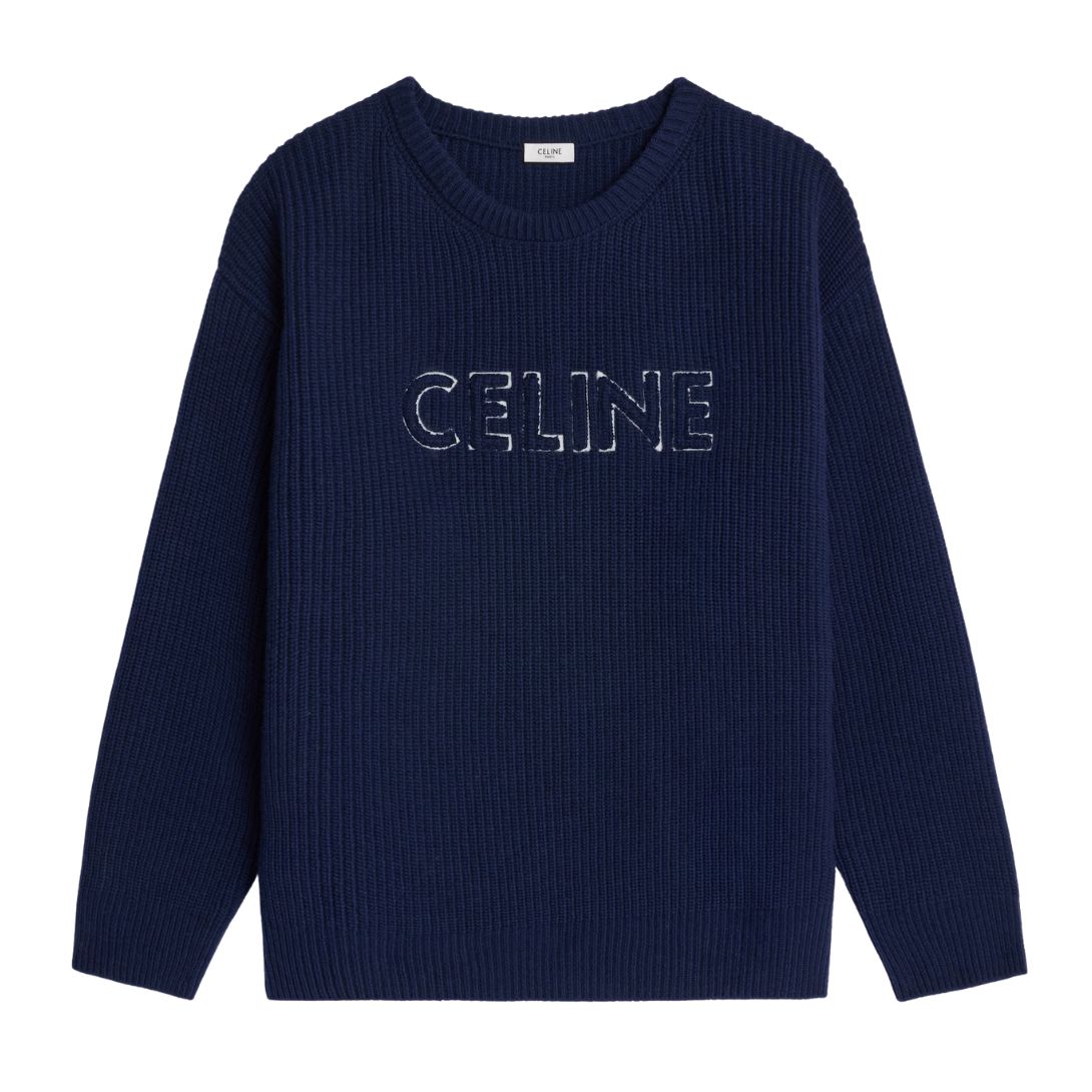 1 CELINE OVERSIZED CREW NECK SWEATER IN WOOL