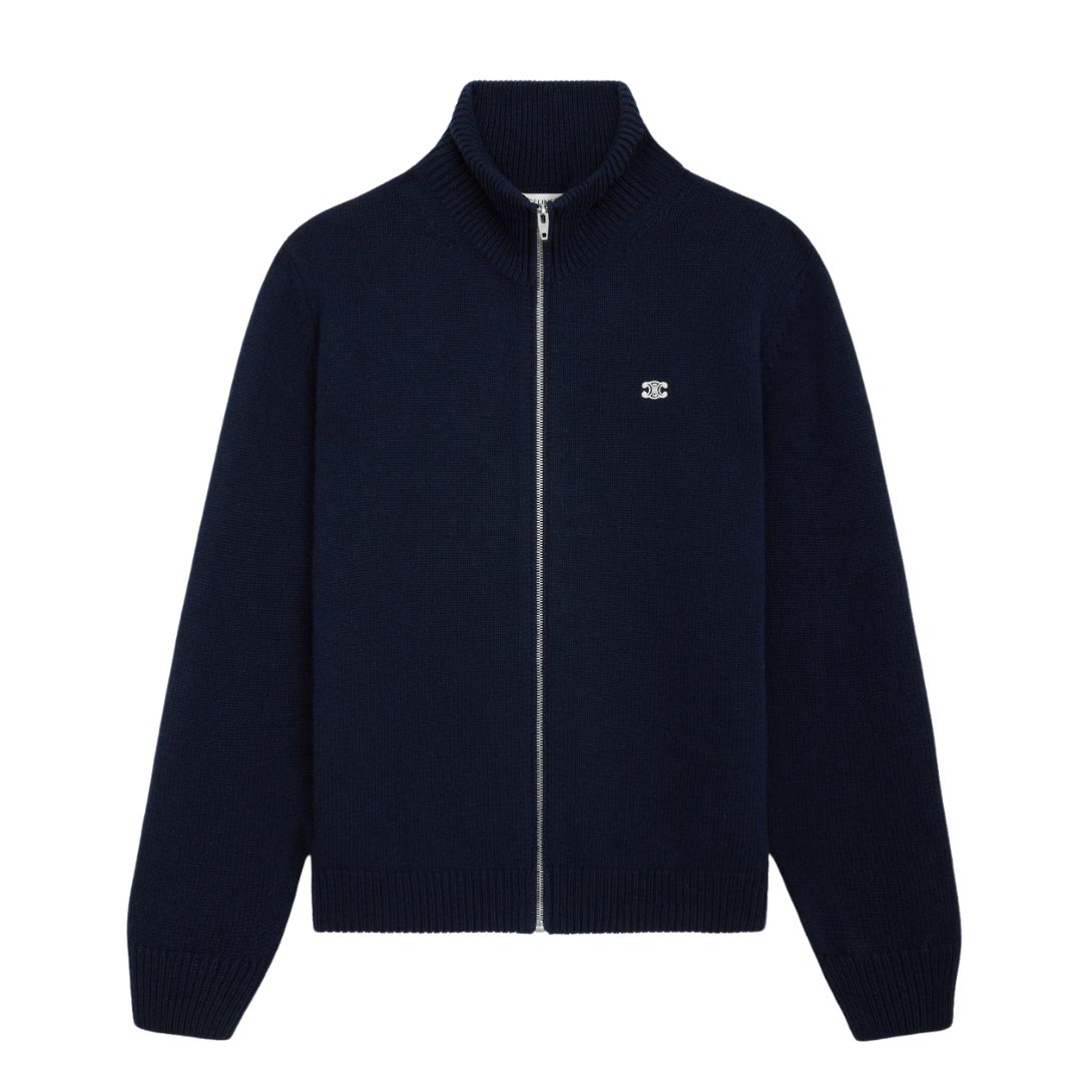 1 CELINE TRIOMPHE TRUCKER SWEATER IN WOOL CASHMERE