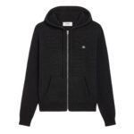 CELINE TRIOMPHE HOODED SWEATER IN WOOL AND CASHMERE MEDIUM GREY