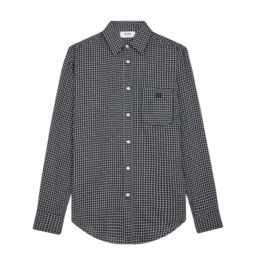 1 CELINE LOOSE SHIRT IN CHECKED COTTON