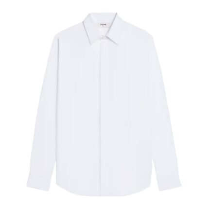 CELINE LOOSE SHIRT IN COTTON POPLIN WHITE