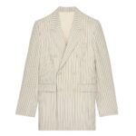 CELINE CAMDEN JACKET IN STRIPED WOOL GABARDINE