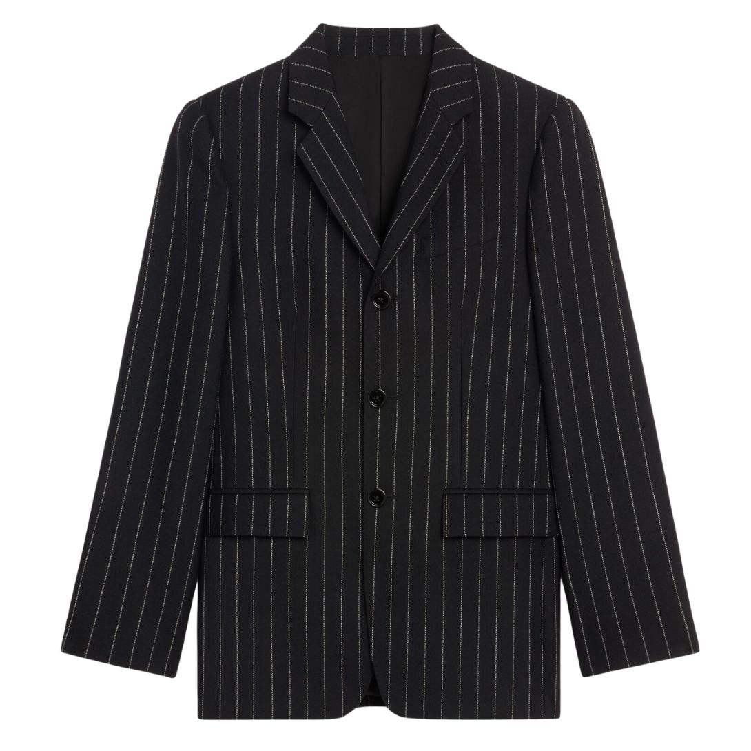 1 CELINE CARNABY JACKET IN STRIPED VIRGIN WOOL