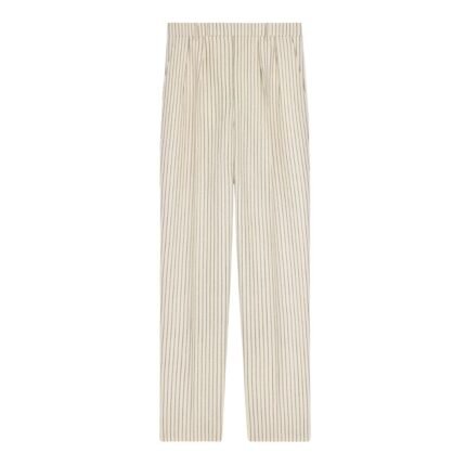 CELINE KEITH PANTS IN STRIPED WOOL GABARDINE