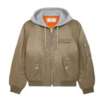 CELINE HOODED BOMBER JACKET IN NYLON TWILL