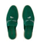 LORO PIANA CHARMS WALK BABOUCHE LOAFER BAOBAB GREEN
