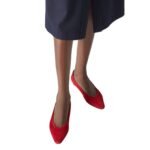 LORO PIANA PRIMULA BALLET FLAT RED RASPBERRY