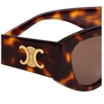 CELINE TRIOMPHE 15 SUNGLASSES IN ACETATE DARK HAVANA