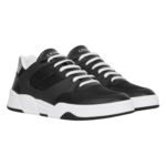 CELINE TRAINER CT 07 LOW LACE UP SNEAKER IN MESH CALFSKIN AND LAMINATED CALFSKIN