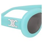 CELINE TRIOMPHE SKATE 01 SUNGLASSES IN ACETATE MILKY TURQUOISE