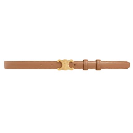 CELINE SMALL TRIOMPHE BELT IN TAURILLON LEATHER BRONZE