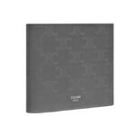 CELINE BI FOLD WALLET WITH COIN COMPARTMENT IN CALFSKIN WITH TRIOMPHE EMBOSSED ANTHRACITE