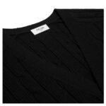 CELINE TRIOMPHE CARDIGAN IN CABLE KNIT CASHMERE BLACK